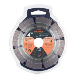  Discos Diamantados 4" Segmentado Cortes Rapido, 2.2mm, DDT-832D 11581 Truper 15.423729 Discos Diamantados 4" Segmentado Cortes 