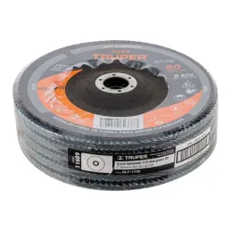  Discos Flap Discs Laminado 7" G80 Lija de Zirconia, DLT-1732 11689 Truper 17.79661 Discos Flap Discs Laminado 7" G80 Lija de Zi