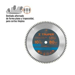  Discos Sierra para Aluminio 10" Centro 5/8", 80 Dientes de carburo de tungsteno, ST-1080A 18310 Truper 53.389831 Discos Sierra 