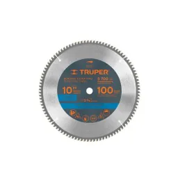  Discos Sierra para Aluminio 10" Centro 5/8", 100 Dientes de carburo de tungsteno, ST-10100A 18313 Truper 55.084746 Discos Sierr