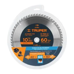  Discos Sierra para Madera 10" Centro 1", 60 Dientes de carburo de tungsteno, ST-1060E 18308 Truper 38.983051 Discos Sierra para