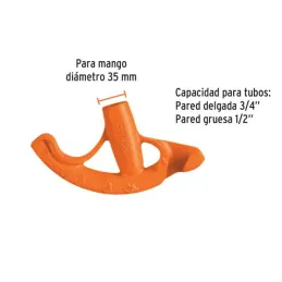  Doblador de Tubo CONDUIT 3/4", Fundido en Hierro Ductil, DOTU-5075 12846 Truper 45.762712 Doblador de Tubo CONDUIT 3/4", Fundid