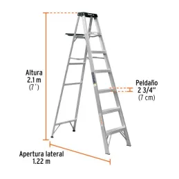 Escaleras Tijera 6 Peldaños con Bandeja T3 Max3.4m P6.4kg EAluminio, Truper 10437 214.40678 Escaleras Tijera 6 Peldaños con Ban Escaleras Tijera 6 Peldaños con Bandeja T3 Max3.4m P6.4kg EAluminio, Truper 10437 214.40678 Escaleras Tijera 6 Peldaños con Ban