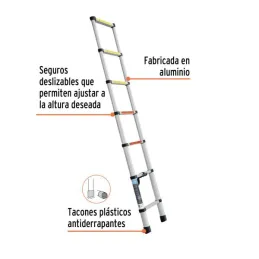  Escaleras Telescopica 13 peldaños T2 102kg Plegable Aluminio Truper 101904 366.949153 Escaleras Telescopica 13 peldaños T2 102k