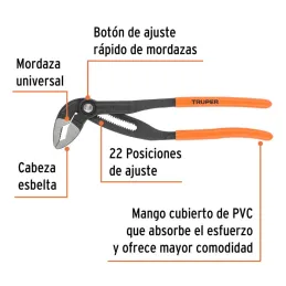  Alicates Pico Loro 12" Europeo Acarbono MangoPVC Truper 102484 40.677966 Alicates Pico Loro 12" Europeo Acarbono MangoPVC Trupe