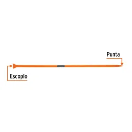  Barretas de Punta 1-1/4" x175cm 11kg E80mm Hexagonal Truper 10765 122.033898 Barreta Hexagonal de Punta 1-1/4" x 175cm, Escoplo