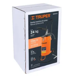  Bomba Inyectora de grasa 5800 PSI 24kg. Alta Presion, Flujo 3.1g Manguera 1/4" Cubeta 28x39cm, BOMIN-24 16850 Truper 447.457627