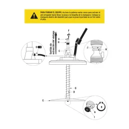  Bomba Inyectora de grasa 5800 PSI 5kg. Alta Presion, Flujo 3.1g Manguera 1/4" Cubeta 16x30cm, BOMIN-5 16866 Truper 310.169492 B