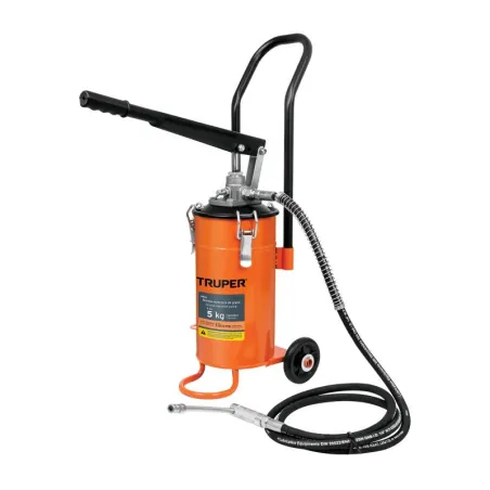  Bomba Inyectora de grasa 5800 PSI 5kg. Alta Presion, Flujo 3.1g Manguera 1/4" Cubeta 16x30cm, BOMIN-5 16866 Truper 310.169492 B