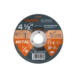  Discos Corte Metal 4 1/2" x2mm T41 Oxido de Alumino, ABT-786 10664 Truper 2.033898 Discos Corte Metal 4 1/2" x2mm T41 Oxido de 