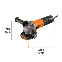 Esmeriladora angular 4 1/2" Profesional, 800W 11000RPM Mango Ergonomico con Disco, ESMA-4-1/2A9-2 11025 Truper 90.677966 Esmeri