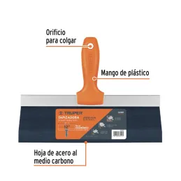  Espatula Tapizadoras 12", Para Alisado y Acabados, ETA-12 14461 Truper 13.559322 Espatula Tapizadoras 12", Para Alisado y Acaba