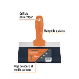  Espatula Tapizadoras 8", Para Alisado y Acabados, ETA-8 14459 Truper 11.186441 Espatula Tapizadoras 8", Para Alisado y Acabados