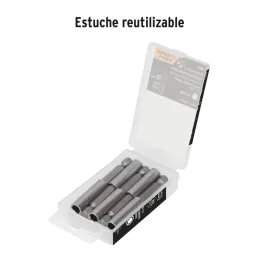  Extension magnetica 1/4" x70mm, estuche con 5 piezas, Truper 11869 11.186441 Extension magnetica 1/4" x70mm, estuche con 5 piez