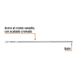  Extension, Encastre 1/2", Largo 20", acero al cromo vanadio, E-5465 13919 Truper 45.762712 Extension, Encastre 1/2", Largo 20",