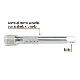  Extension, Encastre 1/4" Largo 3", en Acero al Cromo vanadio, Diametro 9 mm, E-4760 13218 Truper 3.898305 Extension, Encastre 1