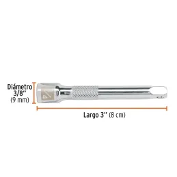  Extension, Encastre 1/4" Largo 3", en Acero al Cromo vanadio, Diametro 9 mm, E-4760 13218 Truper 3.898305 Extension, Encastre 1