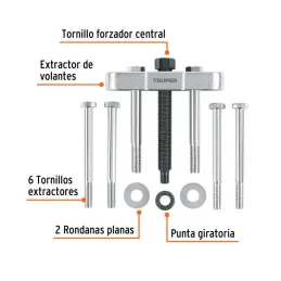  Extractor de Volantes, 10 Piezas, Apertura max 76mm Alcance max 32mm, EXT-10 14508 Truper 28.813559 Extractor de Volantes, 10 P