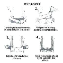  Faja con Tirantes y Cinturon ajustable Talla XG 44-48, cierre con velcro, FAJA-XLX 10956 Truper 23.728814 Faja con Tirantes y C