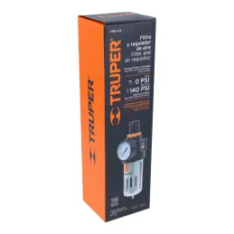  Filtro y Regulador de Aire, Elimina Contaminantes Solido y liquidos, Max Presion 140 PSI, 1/4 NPT, FIRE-1/4 18238 Truper 57.627
