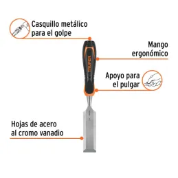  Formones 1 1/4", en acero al cromo vanadio, Mango Ergonomico Confort Grip, FT-1-1/4 14636 Truper 13.050847 Formones 1 1/4", en 