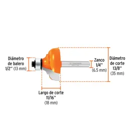  Fresas Clasica 1-3/8" x18mm cRodaje, Truper 11482 30.508475 Fresas Clasica 1-3/8" x18mm cRodaje, Truper 11482

Cuerpo de acero 