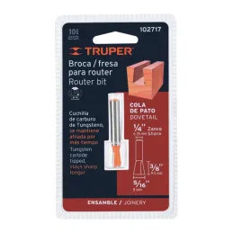  Fresas Cola de Pato 5/16" x10mm Truper 102717 15.084746 Fresas Cola de Pato 5/16" x10mm Truper 102717

Cuerpo de acero al cromo
