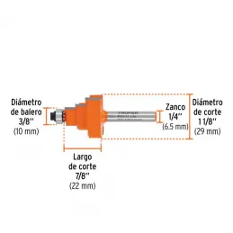  Fresas Escalonada 1-1/8" x22mm cRodaje Truper 10673 32.20339 Fresas Escalonada 1-1/8" x22mm cRodaje Truper 10673

Cuerpo de ace