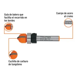  Fresas Media Caña 1/2" x10mm cRodaje Truper 11464 13.559322 Fresas Media Caña 1/2" x10mm cRodaje Truper 11464

Cuerpo de acero 