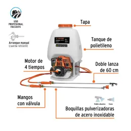  Fumigador de Mochila 25L Motor Gasolina 4T Profesional Truper 101569 820.338983 Fumigador de Mochila 25L Motor Gasolina 4T Prof