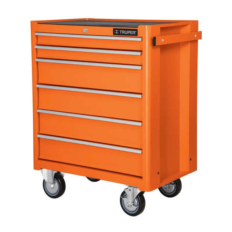  Gabinete Metalico Movil, 6 Cajones, en Lamina de Acero con Cerradura y Freno Manual, GAMO-6130 12067 Truper 1261.016949 Gabinet