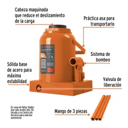  Gata de Botella 50 Toneladas Altura Max 480mm, GAT-50 14821 Truper 538.983051 Gata de Botella 50 Toneladas Altura Max 480mm, GA