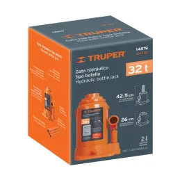  Gata de Botella 32 Toneladas Altura Max 427mm, GAT-32 14819 Truper 261.016949 Gata de Botella 32 Toneladas Altura Max 427mm, GA