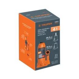  Gata de Botella 4 Toneladas, Con Tornillo de Extension, Altura Max 385 mm, GAT-4 14812 Truper 72.881356 Gata de Botella 4 Tonel