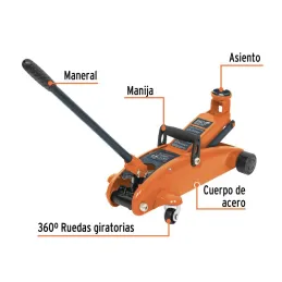  Gata Tipo Lagarto 2.5T, Altura M 38.7cm M 13.5cm Peso 13.5kg con Elevacion Rapida, Incluye Maletin, GAPA-250 14946 Truper 291.5