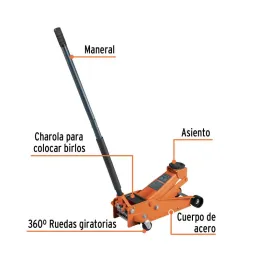  Gata Tipo Lagarto 3 T, Altura M 52cm M 13.5cm 35.8kg, Profesional, GAPRO-300, 14949 Truper 607.627119 Gata Tipo Lagarto 3 T, Al
