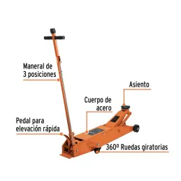  Gata Tipo Lagarto 5 T, Altura M 56cm M 15cm 87kg, Profesional con Pedal de Levante Rapido, GAPRO-5, 14957 Truper 2155.932203 Ga