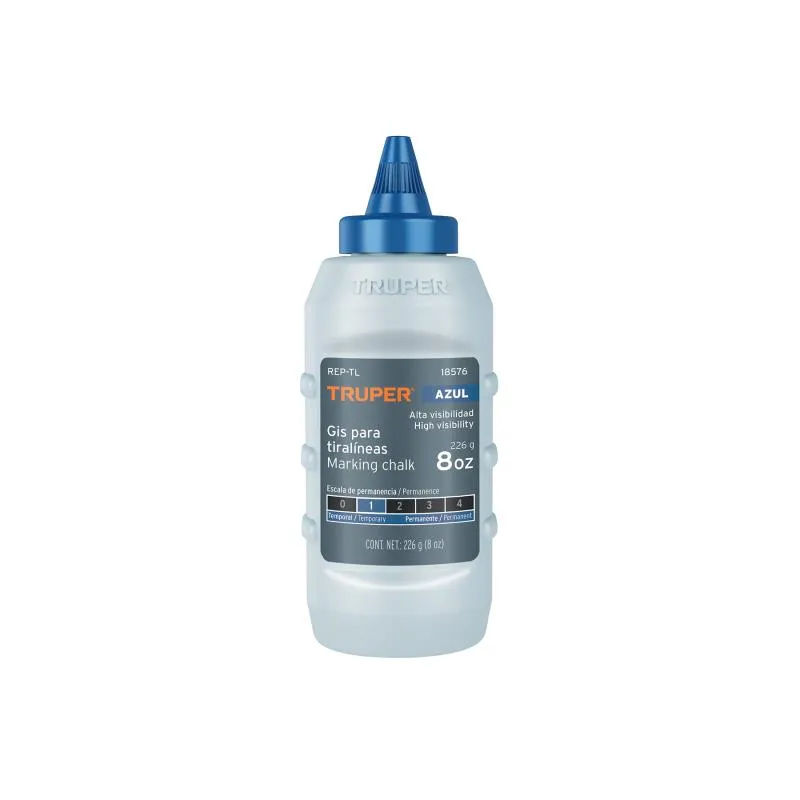  Gis azul de repuesto para tiralinea alta visibilidad 8oz, REP-TL 18576 Truper 3.389831 Gis azul de repuesto para tiralinea alta