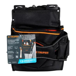  Portaherramientas 13 Compartimientos Poliester Forro PVC con cinturon, Truper 15313 34.745763 Portaherramientas 13 Compartimien