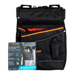  Portaherramientas 7 Compartimientos Poliester Forro PVC con cinturon, Truper 15312 30.508475 Portaherramientas 7 Compartimiento