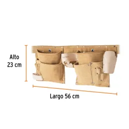  Portaherramientas 13 Compartimientos Carnaza con Cinturon, Truper 11537 51.694915 Portaherramientas 13 Compartimientos Carnaza 