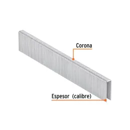  Grapas Corona 1/4" Calibre 18 L19mm Engrapadora Neumatica C5000u Truper 18272 25.423729 Grapas Corona 1/4" Calibre 18 L19mm Eng