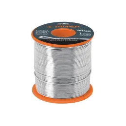  Soldadura con Nucleo de Resina 450g 1mm 60/40 Estaño Plomo, para Electronica, SOL-60/40 14366 Truper 80.508475 Soldadura con Nu