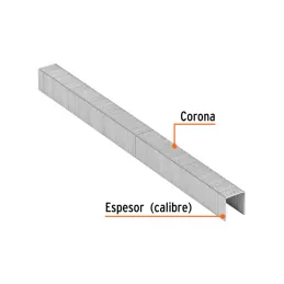  Grapas Corona 3/8" Calibre 22 L10mm Engrapadora Neumatica C5000u Truper 18284 9.067797 Grapas Corona 3/8" Calibre 22 L10mm Engr