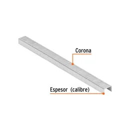  Grapas Corona 3/8" Calibre 22 L6mm Engrapadora Neumatica C5000u Truper 18282 7.033898 Grapas Corona 3/8" Calibre 22 L6mm Engrap