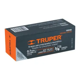  Grapas Corona 3/8" Calibre 22 L16mm Engrapadora Neumatica C5000u Truper 13246 11.694915 Grapas Corona 3/8" Calibre 22 L16mm Eng