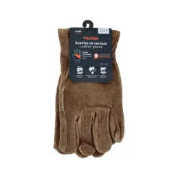  Guantes de Carnaza Unitalla Premium con puño ajustado y doble refuerzo en Palmas, para Electricista, GUX-VA 14289 Truper 12.033