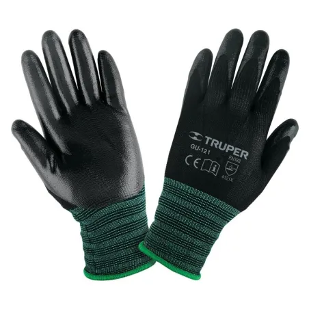  Guantes de Nylon Talla CH recubierto de Nitrilo puño tejido, uso metalmecanica, GUX-NIT-C 13293 Truper 6.271186 Guantes de Nylo
