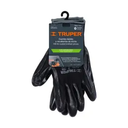  Guantes de Nylon Talla G recubierto de Nitrilo puño tejido, uso metalmecanica, GUX-NIT-L 13295 Truper 6.271186 Guantes de Nylon