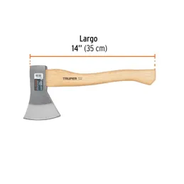  Hacha europeo 600g MangoHickory 14" Truper 14954 25.423729 Hacha europeo 600g MangoHickory 14" Truper 14954

Cabeza en acero al